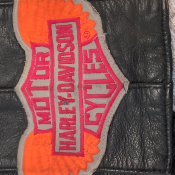 Vintage Harley Davidson Motorcycle Vest- Black Fringe - Picture 2 of 8